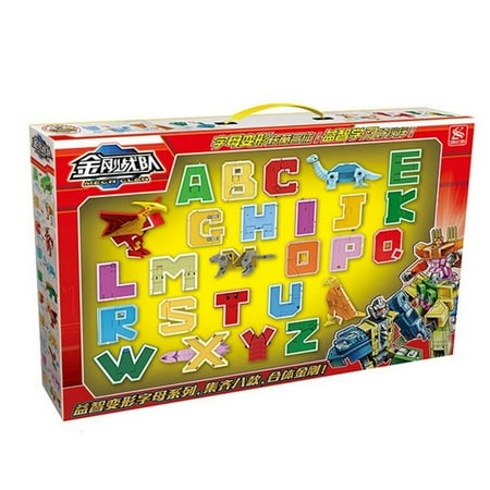 26 English letter Transformation Alphabet Dinosaur Robot Animal Building Blocks 26 English letter Transformation Alphabet Dinosaur Robot Animal Building Blocks